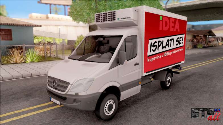 Mercedes-Benz Sprinter Transporter для GTA San Andreas - вид спереди