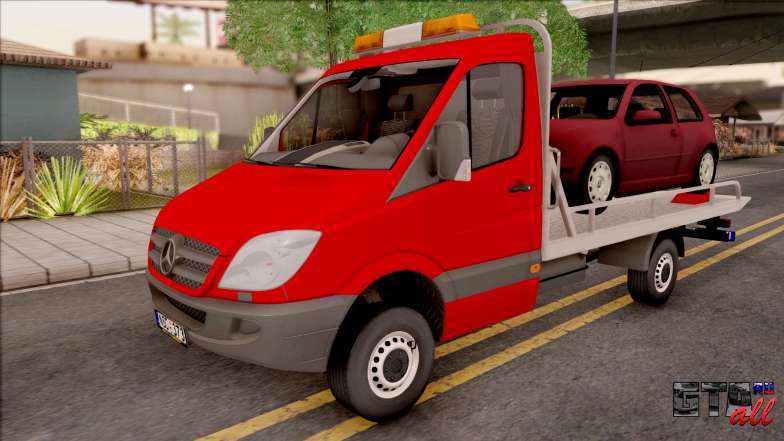 Mercedes-Benz Sprinter Abschleppwagen для GTA San Andreas - вид спереди