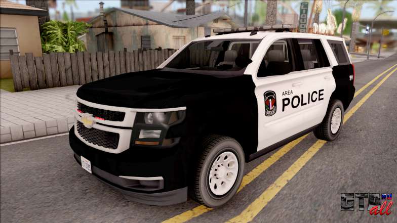 Chevrolet Tahoe 2015 Area Police Department для GTA San Andreas - вид спереди