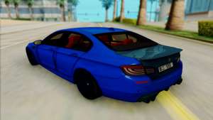 BMW M5 F10 ля GTA San Andreas - вид сзади