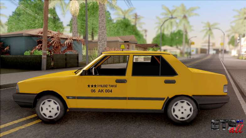 Tofas Sahin Taxi 1999 v2 для GTA San Andreas - вид сбоку