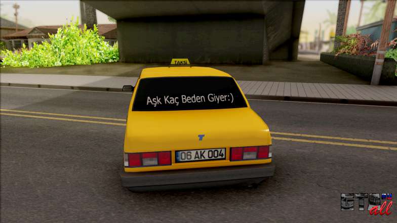 Tofas Sahin Taxi 1999 v2 для GTA San Andreas - вид сзади