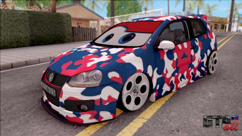 Volkswagen Golf BK GARAGE для GTA San Andreas - вид спереди