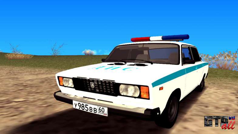 VAZ 2107 GVR V2 для GTA San Andreas - вид спереди