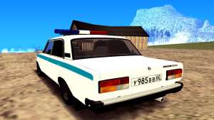 VAZ 2107 GVR V2 для GTA San Andreas - вид сзади