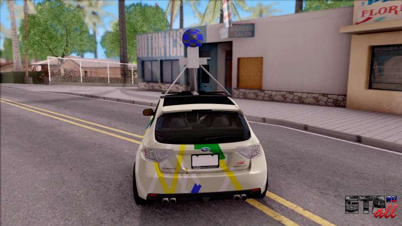 Subaru Impreza Google Street View Car для GTA San Andreas - вид сзади