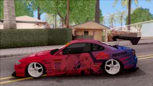 Nissan Silvia S15 Itasha Eris With D1GP для GTA San Andreas - вид сбоку