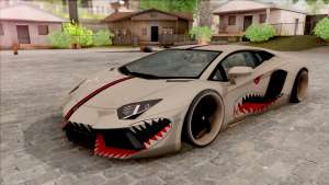 Lamborghini Aventador Shark New Edition White для GTA San Andreas - вид спереди