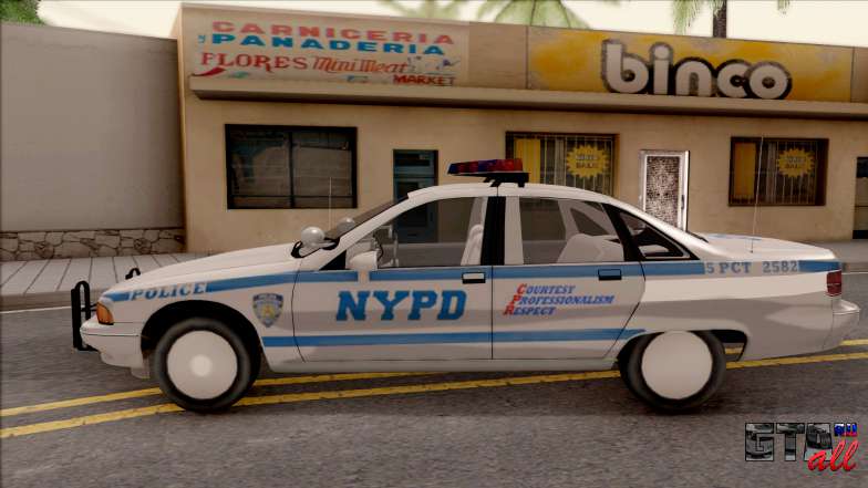 Chevrolet Caprice Police NYPD для GTA San Andreas - вид сбоку