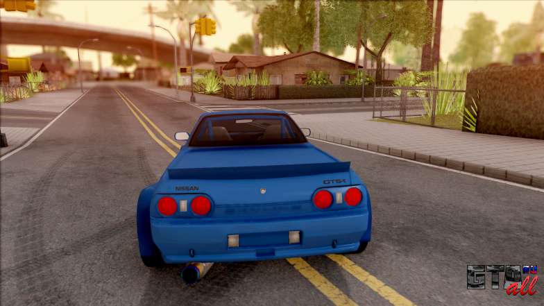 Nissan Skyline R32 Pickup Rocket Bunny v2 для GTA San Andreas - вид сзади