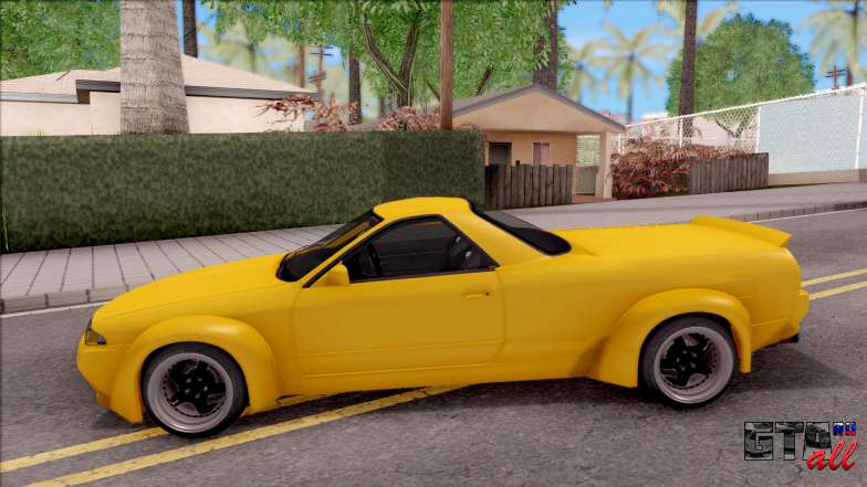 Nissan Skyline R32 Pickup Rocket Bunny для GTA San Andreas - вид сбоку