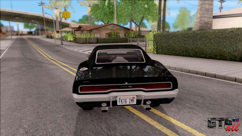 Dodge Charger RT 1970 для GTA San Andreas - вид сзади