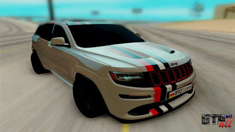 Jeep Grand Cherokee SRT для GTA San Andreas - вид спереди