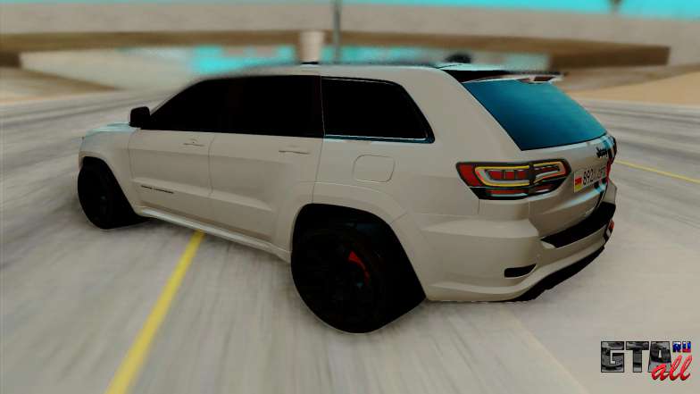 Jeep Grand Cherokee SRT для GTA San Andreas - вид сзади