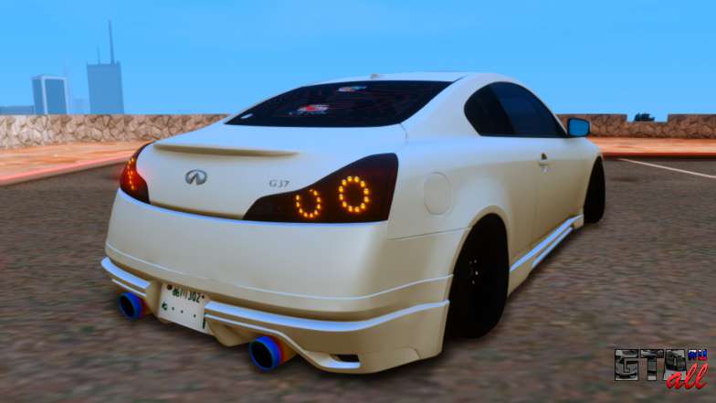 Infiniti G37 для GTA San Andreas - вид сзади