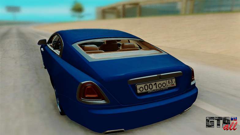 Rolls Royce Wraith для GTA San Andreas - вид сзади