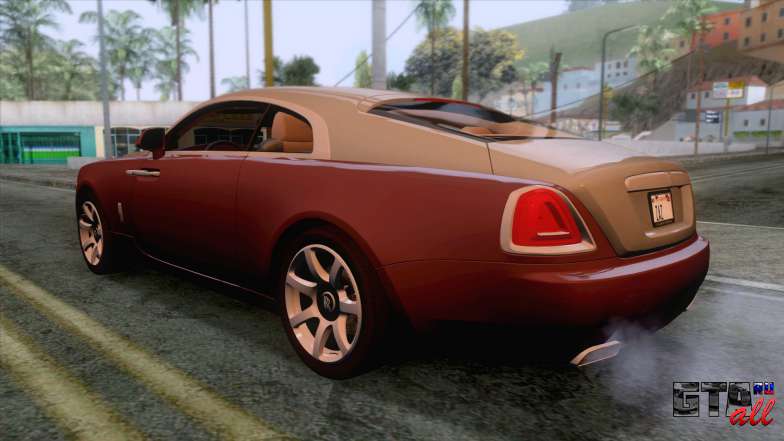 Rolls-Royce Wraith 2014 Coupe ля GTA San Andreas - вид сзади