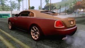 Rolls-Royce Wraith 2014 Coupe ля GTA San Andreas - вид сзади