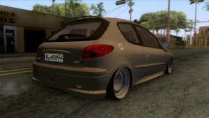 Peugeot 206 Full Sport Edit для GTA San Andreas - вид сзади