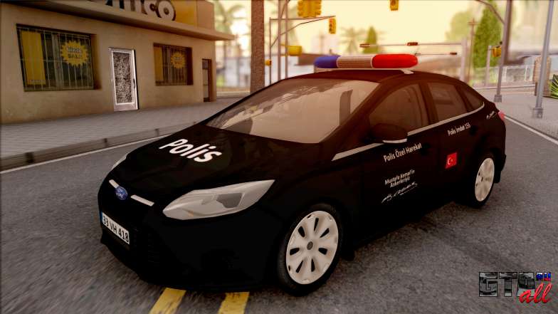 Ford Focus Özel Harekat Sivil Araç для GTA San Andreas - вид спереди