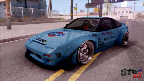 Nissan 240SX 1994 Rocket Bunny RB Performance для GTA San Andreas - вид спереди