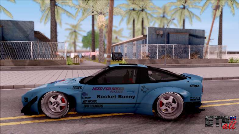 Nissan 240SX 1994 Rocket Bunny RB Performance для GTA San Andreas - вид сбоку