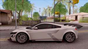 Acura NSX Forza Ediiton для GTA San Andreas - вид сбоку