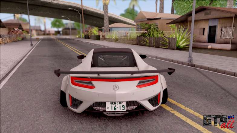 Acura NSX Forza Ediiton для GTA San Andreas - вид сзади