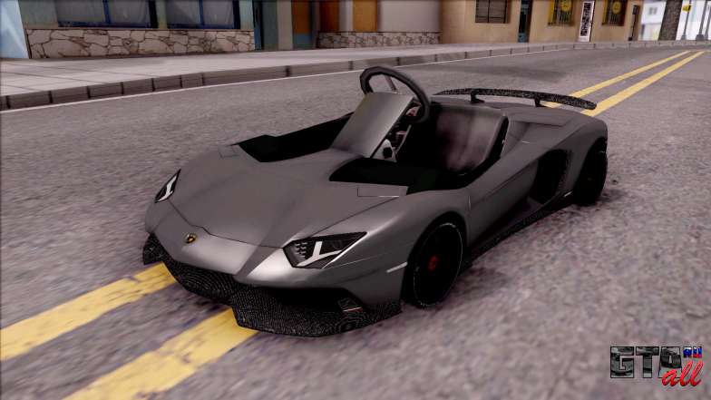 Lamborghini Aventador J-Kart для GTA San Andreas - вид спереди