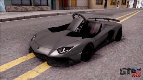 Lamborghini Aventador J-Kart для GTA San Andreas - вид спереди