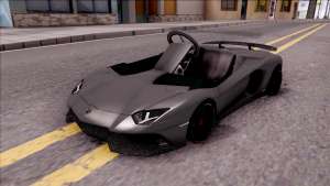 Lamborghini Aventador J-Kart для GTA San Andreas - вид спереди