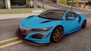 Acura NSX 2017 Stock Beta для GTA San Andreas - вид спереди