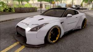 Nissan GT-R R35 LB Walk для GTA San Andreas - вид спереди