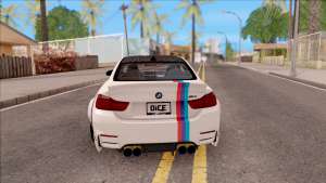 BMW M4 LB Walk для GTA San Andreas - вид сзади