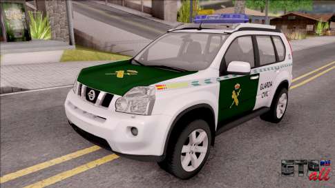 Nissan X-Trail Guardia Civil Spanish для GTA San Andreas - вид спереди