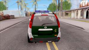 Nissan X-Trail Guardia Civil Spanish для GTA San Andreas - вид сзади