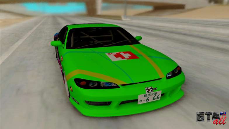 Nissan Silvia для GTA San Andreas - вид спереди