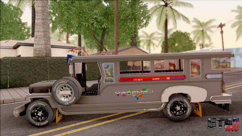 Galvanized Jeepney для GTA San Andreas - вид сбоку