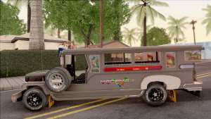 Galvanized Jeepney для GTA San Andreas - вид сбоку