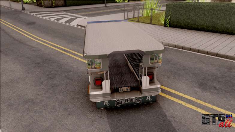 Galvanized Jeepney для GTA San Andreas - вид сзади