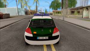 Renault Megane Guardia Civil Spanish для GTA San Andreas - вид сзади