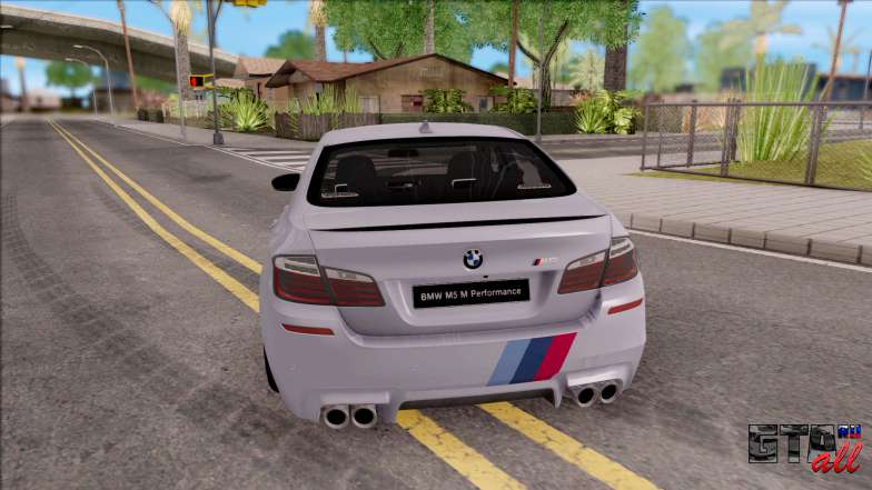 BMW M5 F10 M Performance для GTA San Andreas - вид сзади