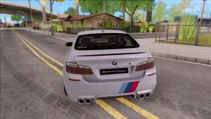 BMW M5 F10 M Performance для GTA San Andreas - вид сзади