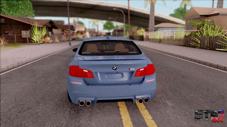 BMW M5 F10 Stock v1 для GTA San Andreas - вид сзади