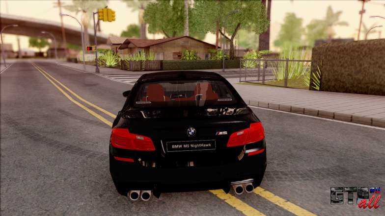 BMW M5 F10 Nighthawk для GTA San Andreas - вид сзади