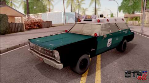 Plymouth Belvedere Station Wagon 1965 NYPD Final для GTA San Andreas - вид спереди