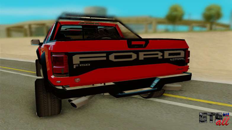 Ford F150 Raptor для GTA San Andreas - вид сзади