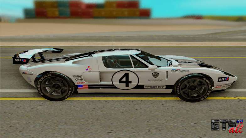 Ford GT LM Gran Turismo для GTA San Andreas - вид сбоку