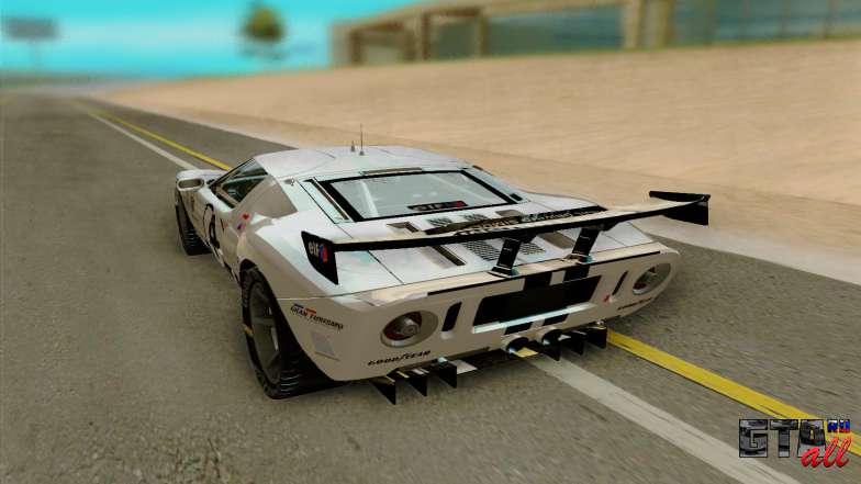 Ford GT LM Gran Turismo для GTA San Andreas - вид сзади