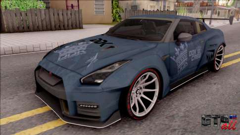 Nissan GT-R Nismo 2017 DDK для GTA San Andreas - вид спереди